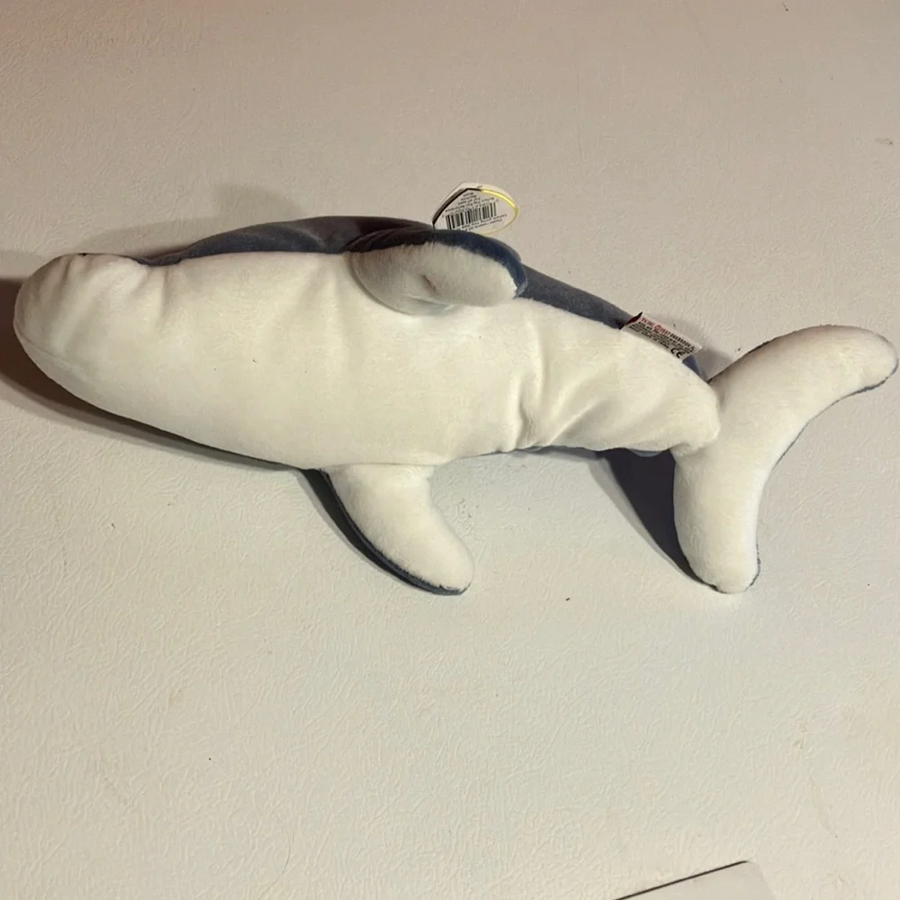 TY‎ Pillow Pal Plush Gray Dolphin Toy